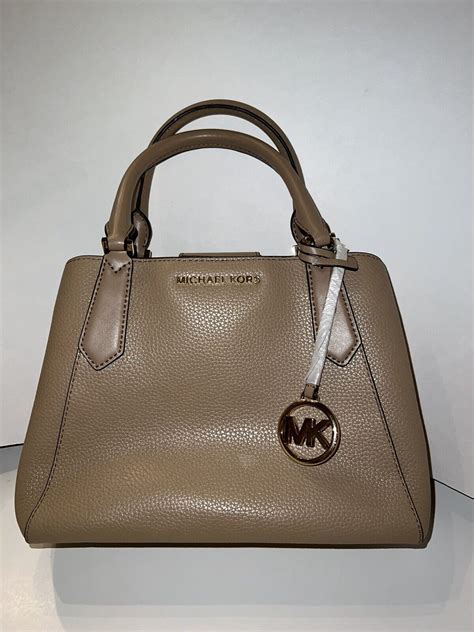 michael kors kimberly satchel dark khaki|MICHAEL KORS KIMBERLY SMALL SATCHEL SHOULDER .